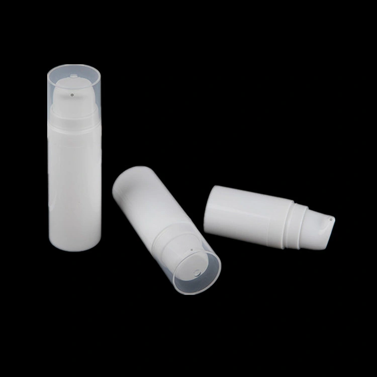 Empty Small Sample Airless Bottle Frosted White 5ml 10ml 15ml 30ml Plastic PP Airless Bottles